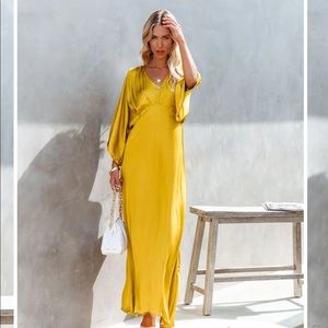 Samara Satin Drape Maxi Dress